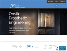 Tablet Screenshot of excel-prosthetics.com